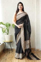New Designer Hand Block Print Chanderi Silk Saree(BFCS05)